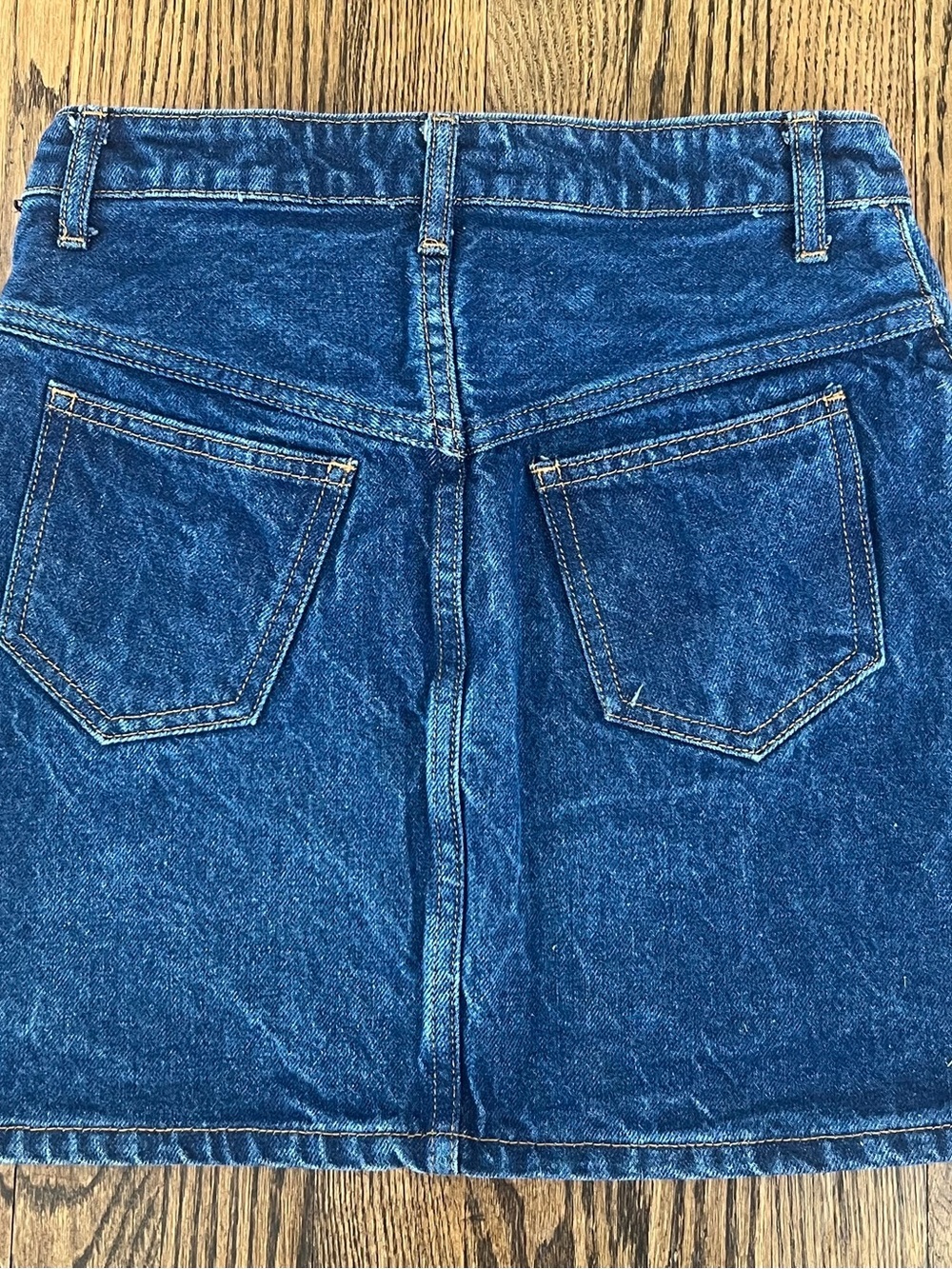 J. Galt Classic Blue Denim Mini Skirt with Front Button - Picture 6 of 7